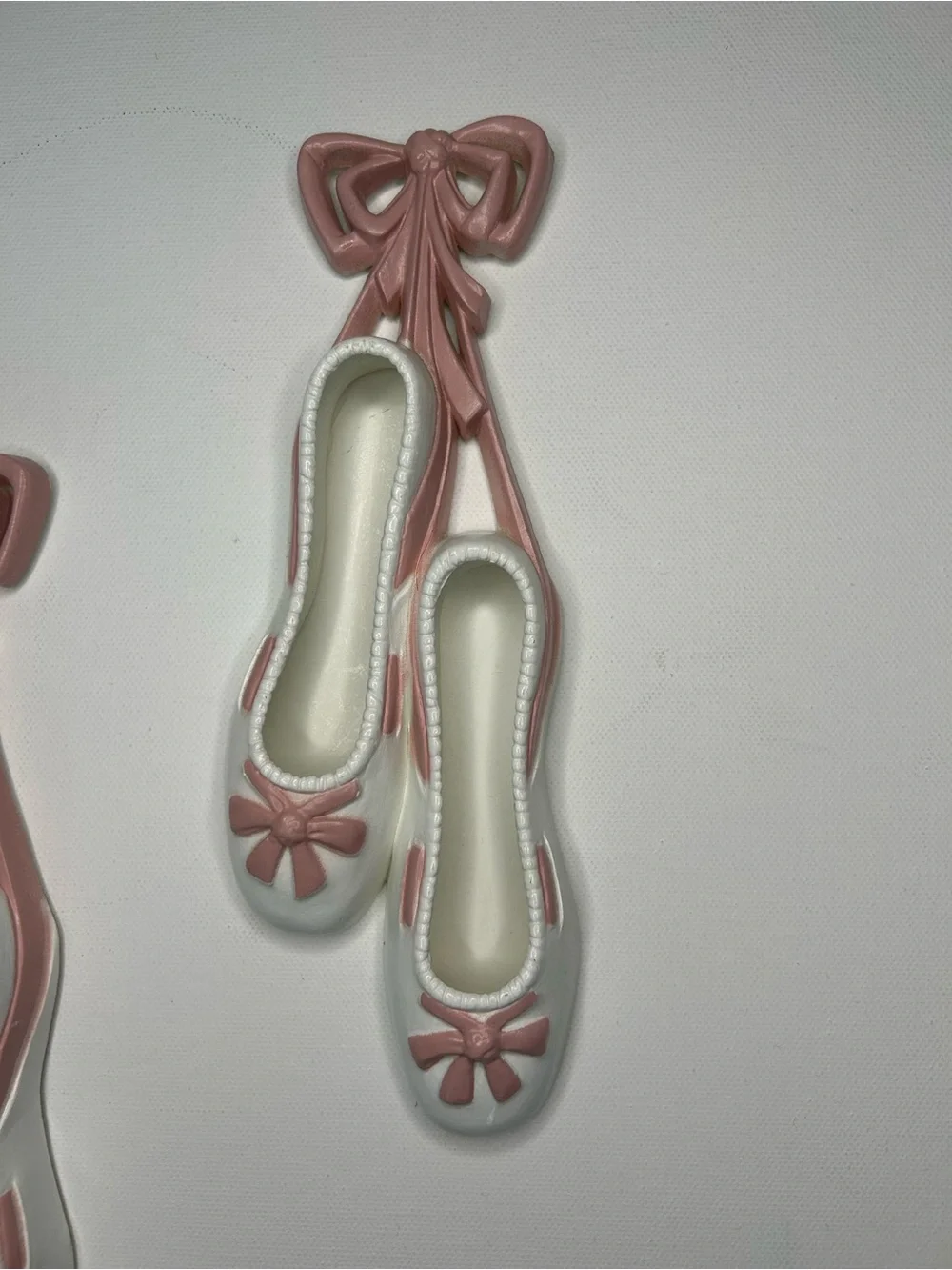 Vintage Burwood molded plastic Ballerina Slippers Wall Art Hanging Decor